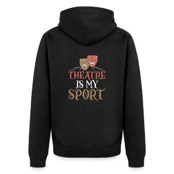 Schauspielerin Drama Broadway Musical Theater - Unisex Premium Bio Zip Hoodie - Schwarz - Hinten - Nico (187cm)