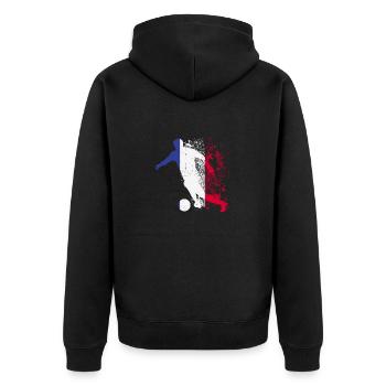 Équipe de France - Veste à capuche bio Premium Unisexe - noir - Dos - Nico (187cm)