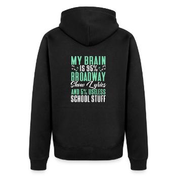Schauspielerin Drama Broadway Musical Theater - Unisex Premium Bio Zip Hoodie - Schwarz - Hinten - Nico (187cm)