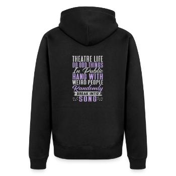 Schauspielerin Drama Broadway Musical Theater - Unisex Premium Bio Zip Hoodie - Schwarz - Hinten - Nico (187cm)