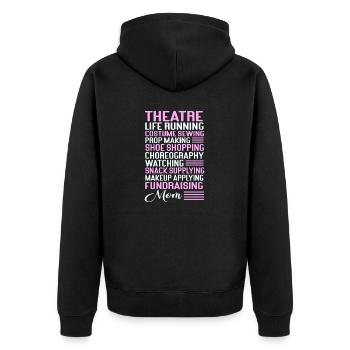 Schauspielerin Drama Broadway Musical Theater - Unisex Premium Bio Zip Hoodie - Schwarz - Hinten - Nico (187cm)