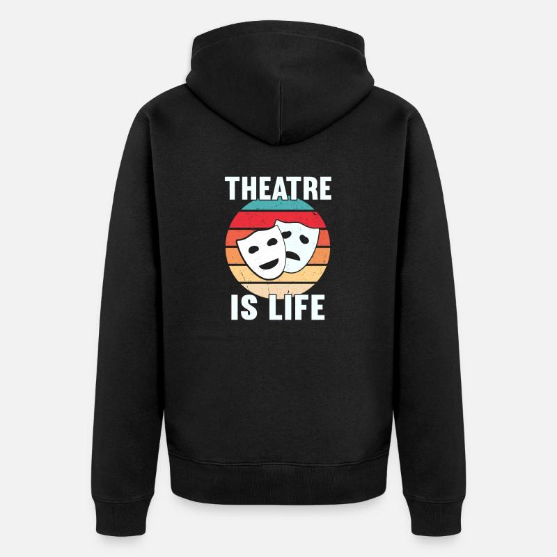 Actrice Drame Broadway Musical Theater - Veste à capuche bio Premium Unisexe - noir