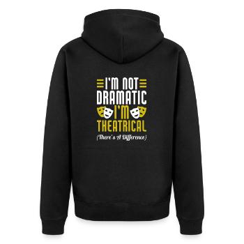 Schauspielerin Drama Broadway Musical Theater - Unisex Premium Bio Zip Hoodie - Schwarz - Hinten - Nico (187cm)