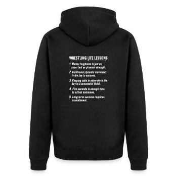 Lutte Lutte Lutteur Lutteur Cadeau de lutteur - Veste à capuche bio Premium Unisexe - noir - Dos - Nico (187cm)