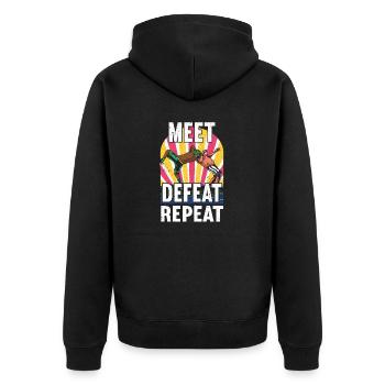 Lutte Lutte Lutteur Lutteur Cadeau de lutteur - Veste à capuche bio Premium Unisexe - noir - Dos - Nico (187cm)