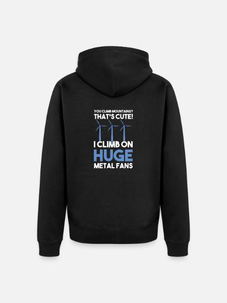 Windturbinentechniker Windpark Windkraft - Unisex Premium Bio Zip Hoodie - Schwarz