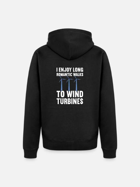 Windturbinentechniker Windpark Windkraft - Unisex Premium Bio Zip Hoodie - Schwarz