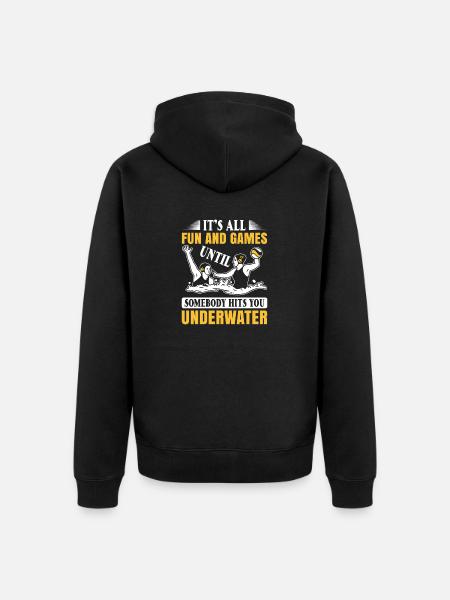 Water Polo Wasserball - Unisex Premium Organic Zip Hoodie - black