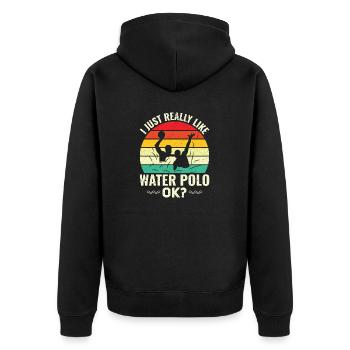 Water-polo Wasserball - Veste à capuche bio Premium Unisexe - noir - Dos - Nico (187cm)