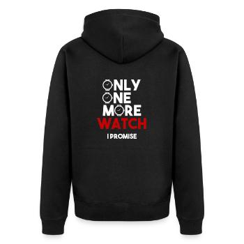 Watch Collector Watch Watchmaker - Unisex Premium Organic Zip Hoodie - black - Back - Nico (187cm)