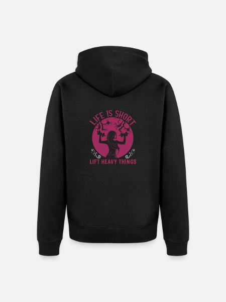 Lifting - Unisex Premium Bio Zip Hoodie - Schwarz