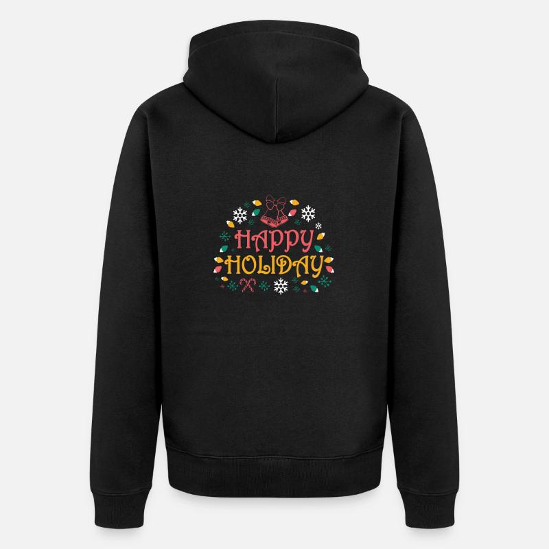 Joyeuses Fêtes - Veste à capuche bio Premium Unisexe - noir