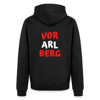 Vorarlberg - Veste à capuche bio Premium Unisexe - noir - Dos - Nico (187cm)