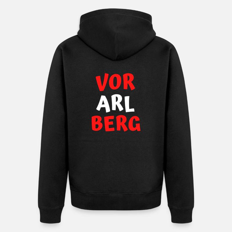 Vorarlberg - Veste à capuche bio Premium Unisexe - noir