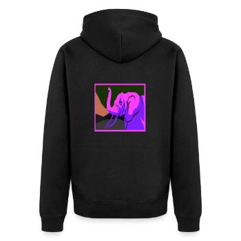 Awesome Elephant Lover Vapor Wave Designs - Veste à capuche bio Premium Unisexe - noir - Dos - Nico (187cm)