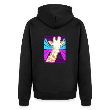 Awesome Giraffe Lover Vapor Wave Designs - Veste à capuche bio Premium Unisexe - noir - Dos - Nico (187cm)