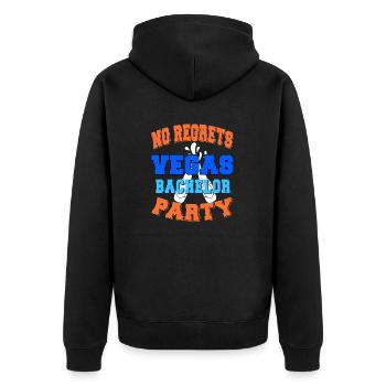 Aucun regret Vegas EVJF Vegas Mariage - Veste à capuche bio Premium Unisexe - noir - Dos - Nico (187cm)