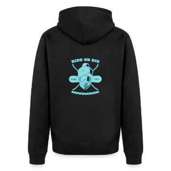 Snowboard Ride ou mourir - Veste à capuche bio Premium Unisexe - noir - Dos - Nico (187cm)