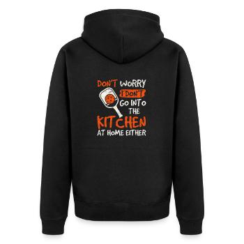 Funny Pickleball Humor Pickleball Kitchen Pickleba - Unisex Premium Bio Zip Hoodie - Schwarz - Hinten - Nico (187cm)