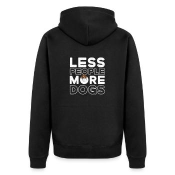 Treeing Walker Coonhound - Unisex Premium Organic Zip Hoodie - black - Back - Nico (187cm)
