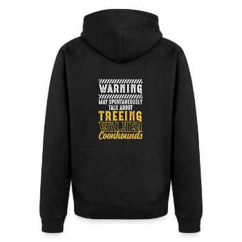 Treeing Walker Coonhound - Unisex Premium Organic Zip Hoodie - black - Back - Nico (187cm)