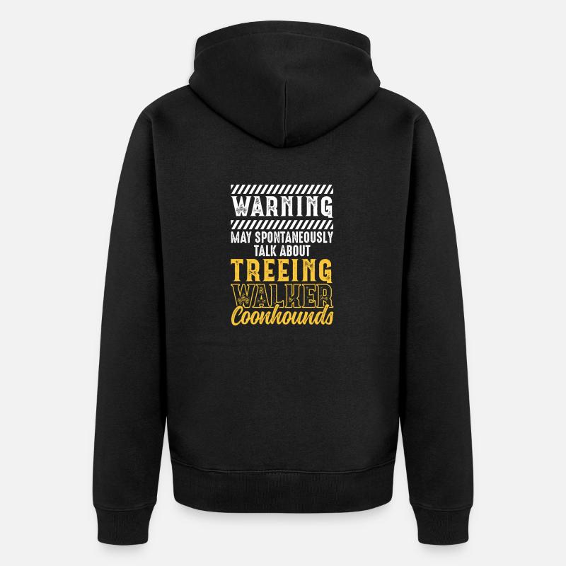 Arboriculture Walker Coonhound - Veste à capuche bio Premium Unisexe - noir