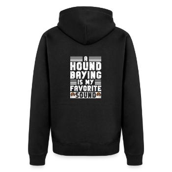 Treeing Walker Coonhound - Unisex Premium Organic Zip Hoodie - black - Back - Nico (187cm)