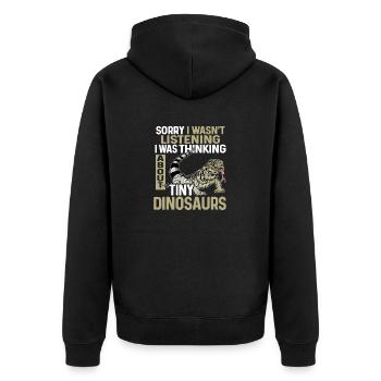 Tegu Eidechse Reptil Herpetologe - Unisex Premium Bio Zip Hoodie - Schwarz - Hinten - Nico (187cm)