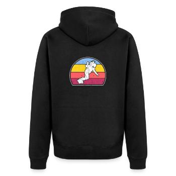 Boarder Girl Snowboarder Snowboard Ski Sports d’hiver - Veste à capuche bio Premium Unisexe - noir - Dos - Nico (187cm)