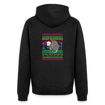 Drôle de tenue de Noël Opossum de Noël moche - Veste à capuche bio Premium Unisexe - noir - Dos - Nico (187cm)