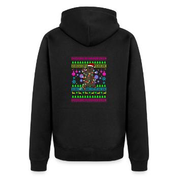 Drôle de tenue de Noël Ours de Noël moche - Veste à capuche bio Premium Unisexe - noir - Dos - Nico (187cm)