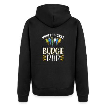Budgerigar Perruche Oiseau Cadeau pour animaux de compagnie - Veste à capuche bio Premium Unisexe - noir - Dos - Nico (187cm)