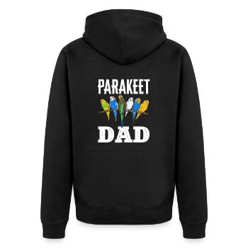 Budgerigar Perruche Oiseau Cadeau pour animaux de compagnie - Veste à capuche bio Premium Unisexe - noir - Dos - Nico (187cm)