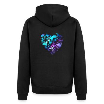 Cœur de dragon - Veste à capuche bio Premium Unisexe - noir - Dos - Nico (187cm)