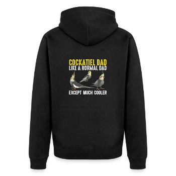 Cockatiel Cockatiel Cockatoo Perroquet Oiseau Cadeau - Veste à capuche bio Premium Unisexe - noir - Dos - Nico (187cm)