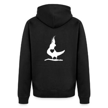 Cockatiel Cockatiel Cockatoo Perroquet Oiseau Cadeau - Veste à capuche bio Premium Unisexe - noir - Dos - Nico (187cm)