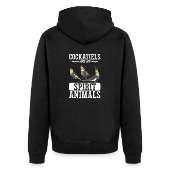 Cockatiel Cockatiel Cockatoo Perroquet Oiseau Cadeau - Veste à capuche bio Premium Unisexe - noir - Dos - Nico (187cm)
