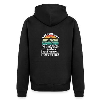 Funny Player Coach Fan Sports Lovers A - Unisex Premium Organic Zip Hoodie - black - Back - Nico (187cm)