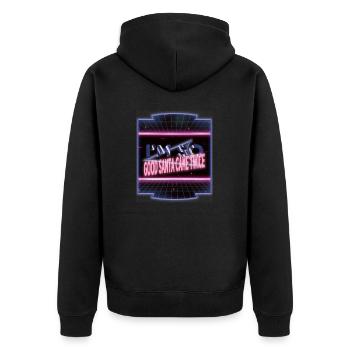vacances de Noël drôle gym cadeau dork anniversaire - Veste à capuche bio Premium Unisexe - noir - Dos - Nico (187cm)
