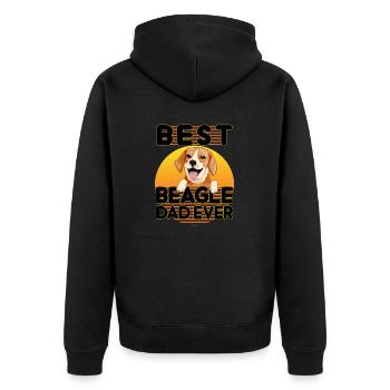 Meilleur père Beagle jamais drôle Beagle Lover Dog Dad - Veste à capuche bio Premium Unisexe - noir - Dos - Nico (187cm)