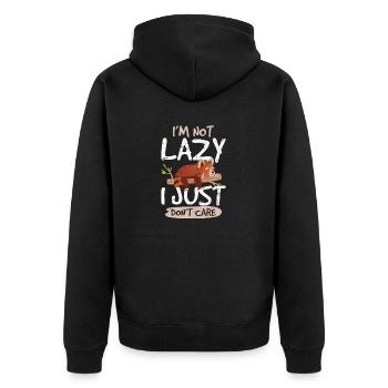 Red Panda Love Lazy Panda Bear For Women Zoologist - Unisex Premium Organic Zip Hoodie - black - Back - Nico (187cm)