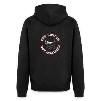 Malinois Belgischer Schäferhund Mechelaar Hund - Unisex Premium Bio Zip Hoodie - Schwarz - Hinten - Nico (187cm)
