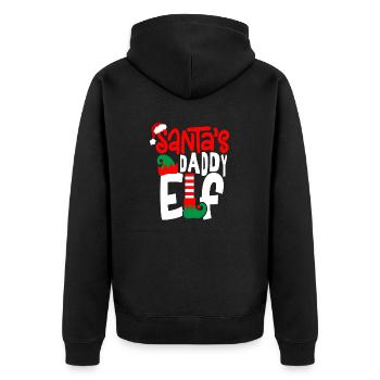 Le papa elfe du Père Noël - Veste à capuche bio Premium Unisexe - noir - Dos - Nico (187cm)