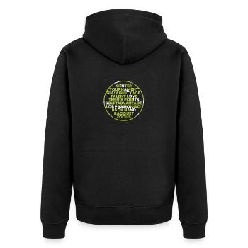 Tennis Ball Word Cloud Cool Player Coach Fans - Unisex Premium Organic Zip Hoodie - black - Back - Nico (187cm)