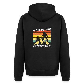 Bigfoot Party fournit maman de l’équipe d’anniversaire - Veste à capuche bio Premium Unisexe - noir - Dos - Nico (187cm)