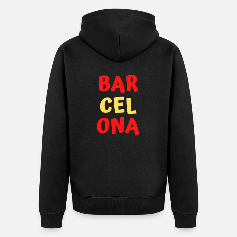 Barcelone - Veste à capuche bio Premium Unisexe - noir