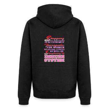 Shopping Strengthen The Immune System Retro Funny - Unisex Premium Organic Zip Hoodie - black - Back - Nico (187cm)