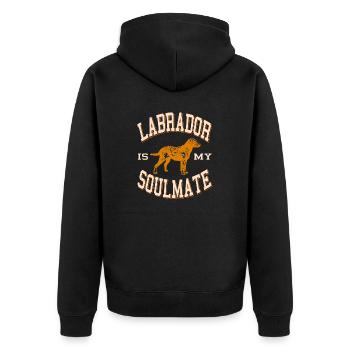 Labrador Is My Soulmate T-shirt rétro amoureux des chiens - Veste à capuche bio Premium Unisexe - noir - Dos - Nico (187cm)