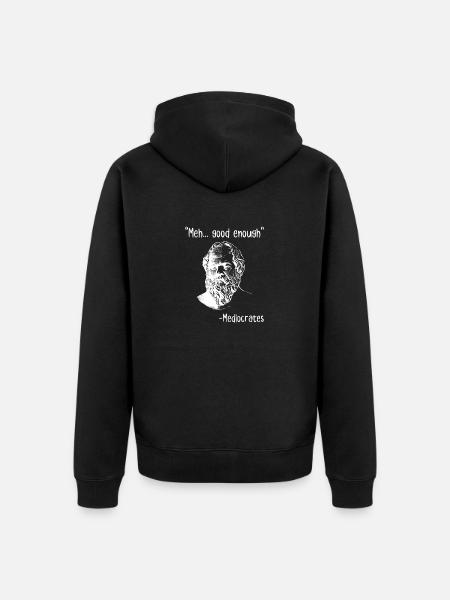 Meh abbastanza buono Mediocrate - Felpa con cappuccio ecologica premium unisex - nero