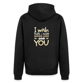 Sarkastische Wünsche, ich könnte CTRL ALT DEL YOU Sarkasmus - Unisex Premium Bio Zip Hoodie - Schwarz - Hinten - Nico (187cm)